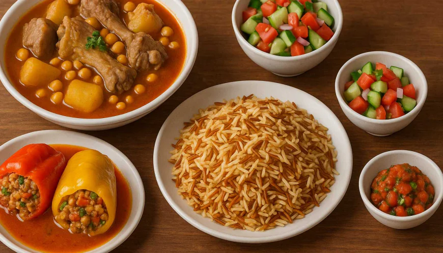 قائمة طبخات يومية أردنية مع اكلات جزائرية مصرية | برنامج طبخ للمطاعم والمنازل