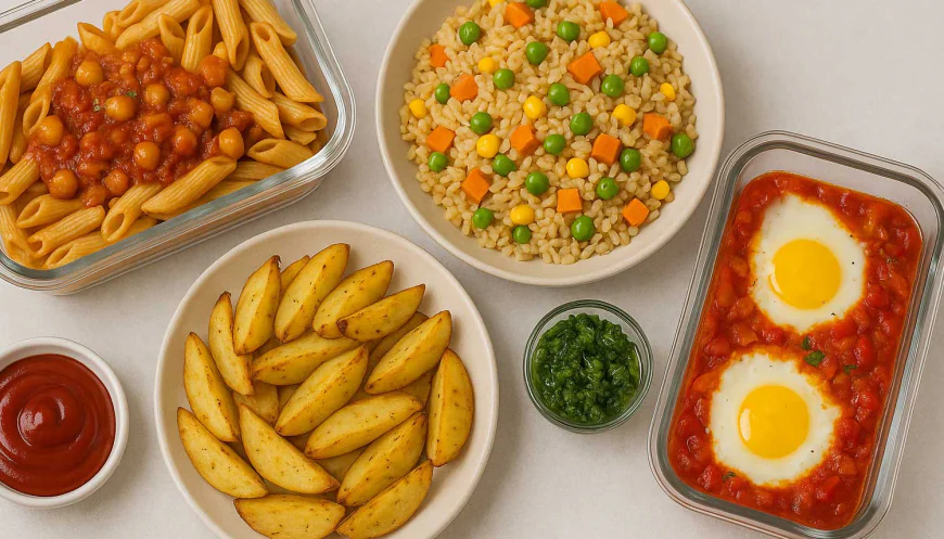 اكلات اقتصادية للغداء بدون لحوم سهلة سريعة غير مكلفة  مع أكلة سريعة في 5 دقائق